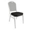 Chivari Black Fabric 2.5" Cushion for Crown, Dome and Square Banquet Chairs CUSH-BNQ-BF-ZF