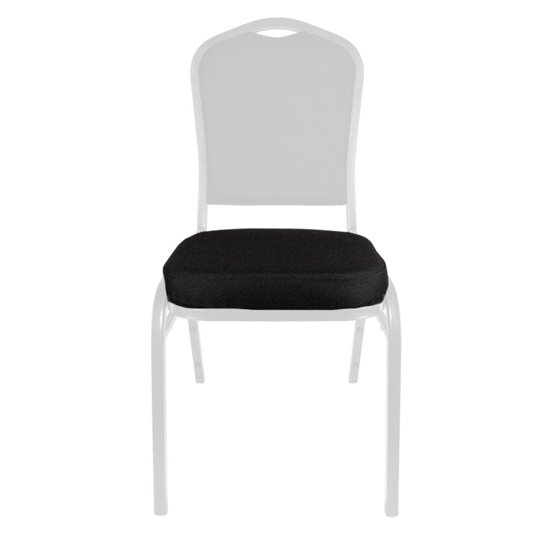 Chivari Black Fabric 2.5" Cushion for Crown, Dome and Square Banquet Chairs CUSH-BNQ-BF-ZF