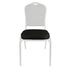 Chivari Black Fabric 2.5" Cushion for Crown, Dome and Square Banquet Chairs CUSH-BNQ-BF-ZF