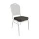 Chivari Black Fabrric with Gold Dots 2.5" Cushion for Crown, Dome and Square Banquet Chairs CUSH-BNQ-BFGD-ZF