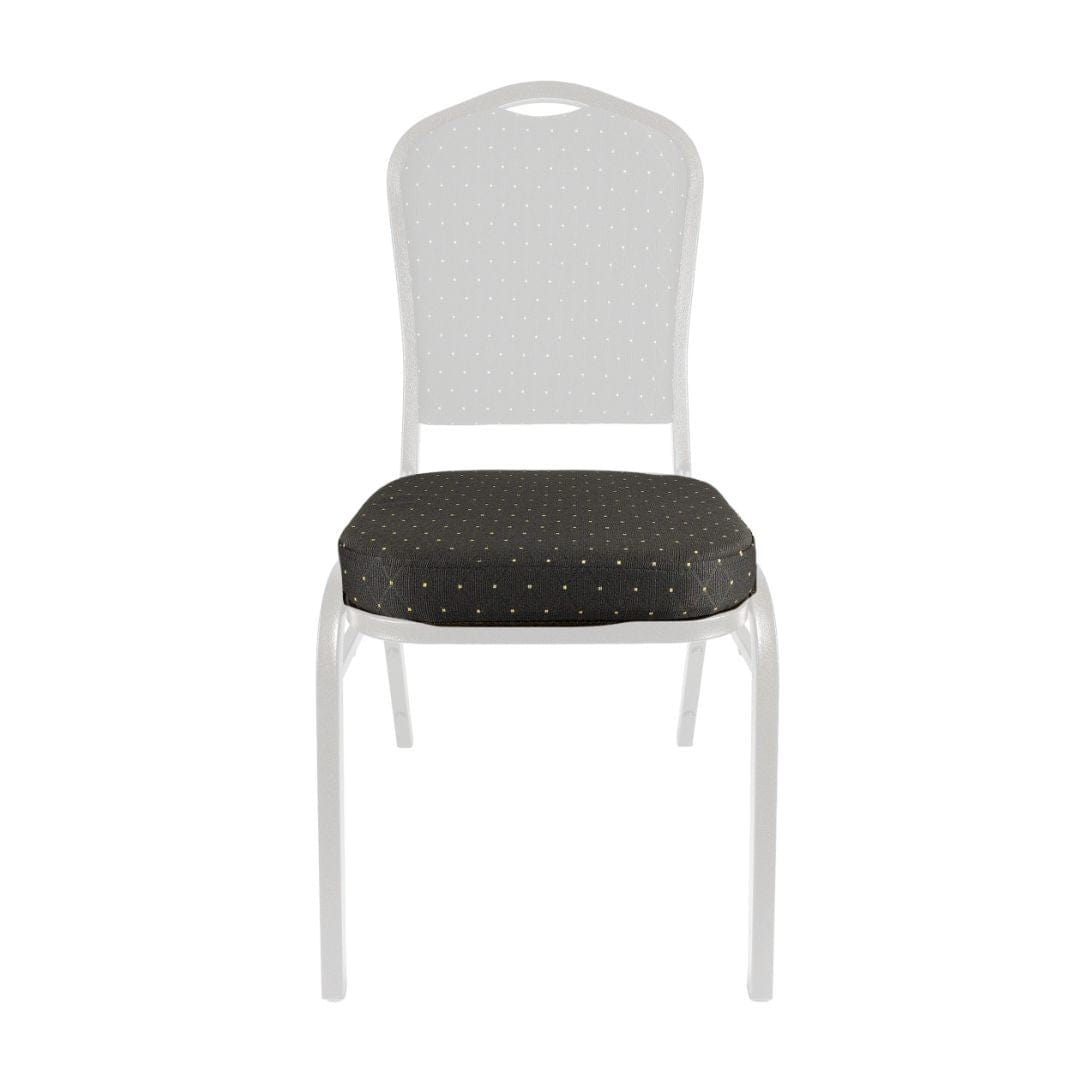 Chivari Black Fabrric with Gold Dots 2.5