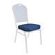 Chivari Navy Blue Fabric 2.5" Cushion for Crown, Dome and Square Banquet Chairs CUSH-BNQ-BLUF-ZF