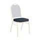 Chivari Navy Blue Fabric Pattern 2.5" Cushion for Crown, Dome and Square Banquet Chairs CUSH-BNQ-BLUFP-ZF