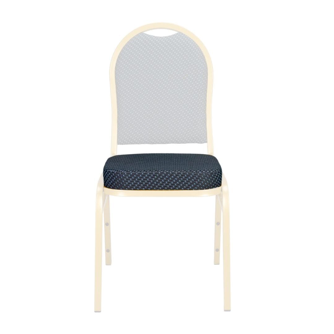 Chivari Navy Blue Fabric Pattern 2.5" Cushion for Crown, Dome and Square Banquet Chairs CUSH-BNQ-BLUFP-ZF
