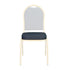 Chivari Navy Blue Fabric Pattern 2.5" Cushion for Crown, Dome and Square Banquet Chairs CUSH-BNQ-BLUFP-ZF
