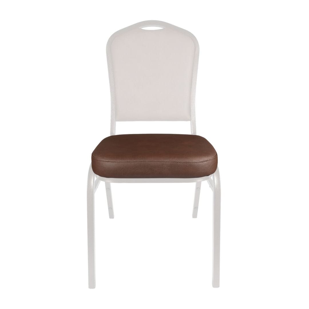 Chivari Brown Vinyl 2.5" Cushion for Crown, Dome and Square Banquet Chairs CUSH-BNQ-BRV-ZF