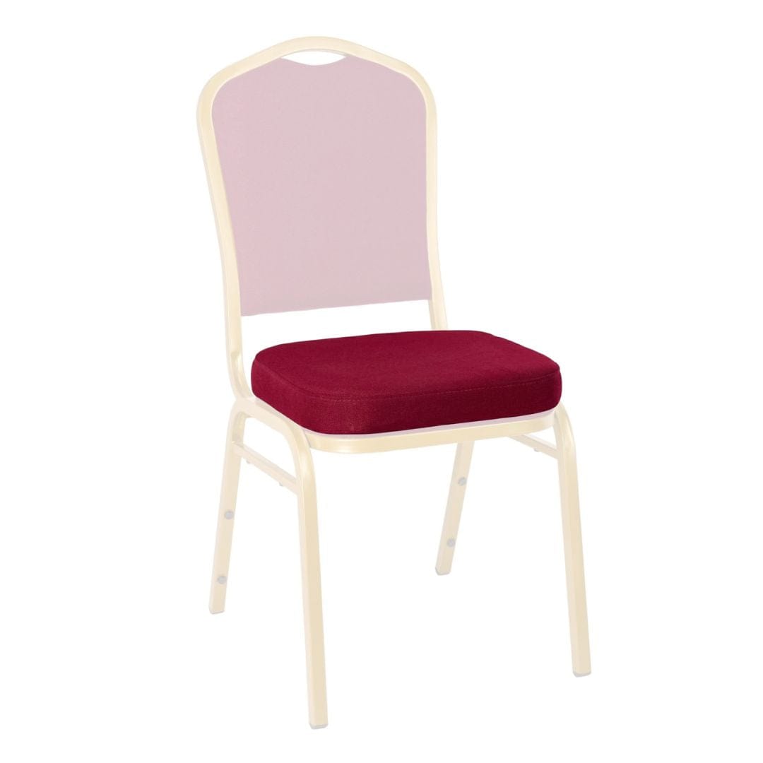 Chivari Burgundy Fabric 2.5" Cushion for Crown, Dome and Square Banquet Chairs CUSH-BNQ-BUF-ZF