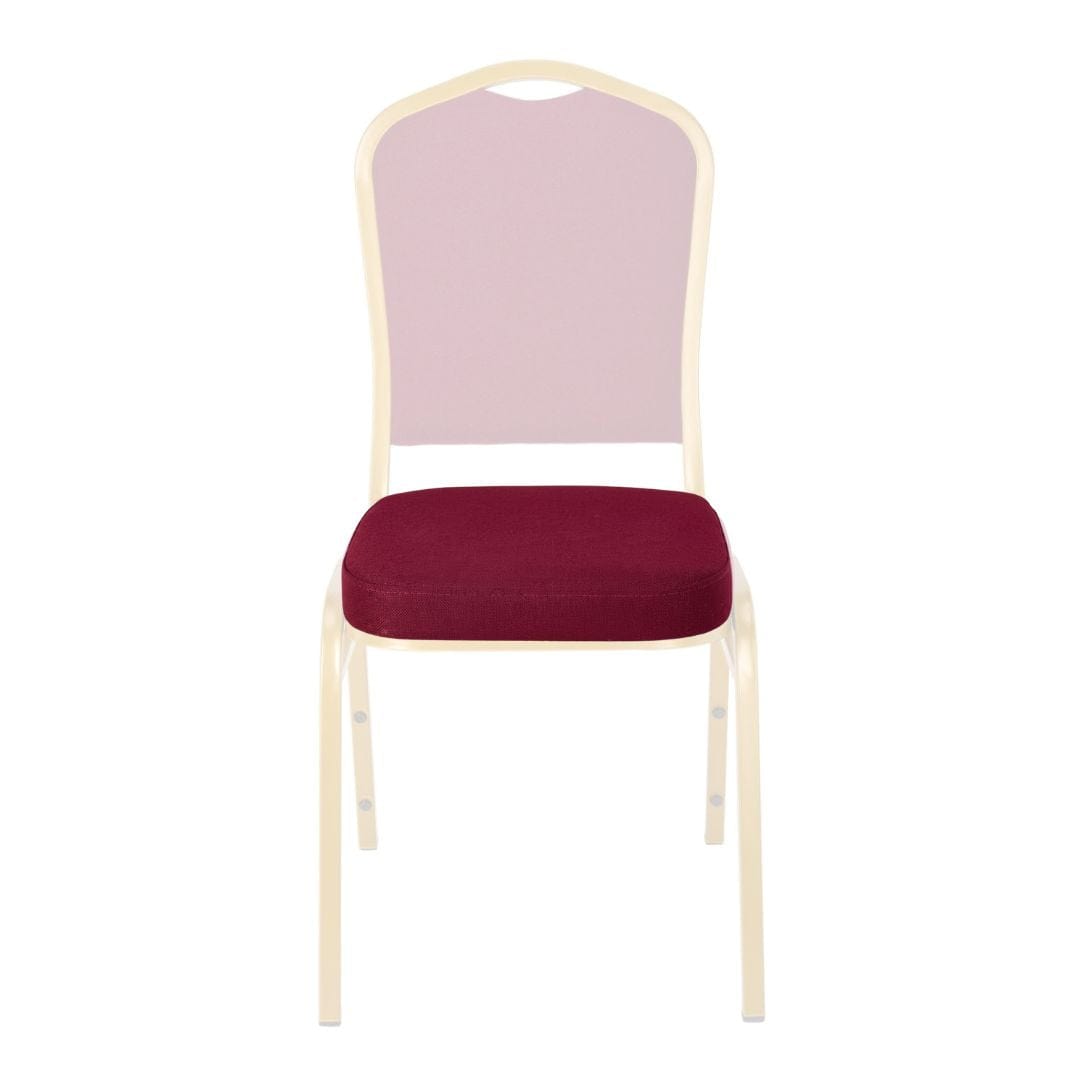 Chivari Burgundy Fabric 2.5" Cushion for Crown, Dome and Square Banquet Chairs CUSH-BNQ-BUF-ZF