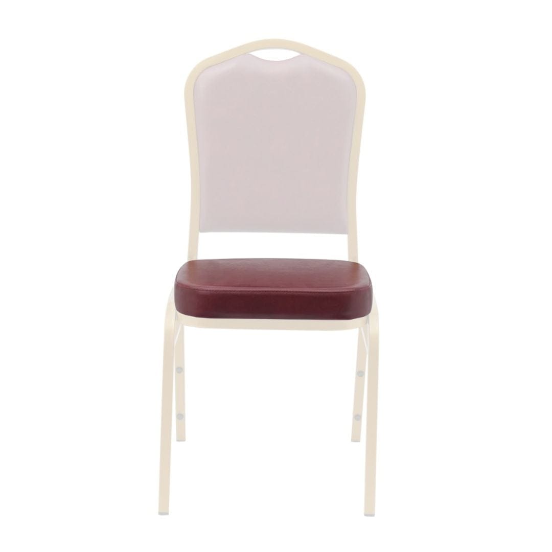 Chivari Burgundy Vinyl 2.5" Cushion for Crown, Dome and Square Banquet Chairs CUSH-BNQ-BUV-ZF