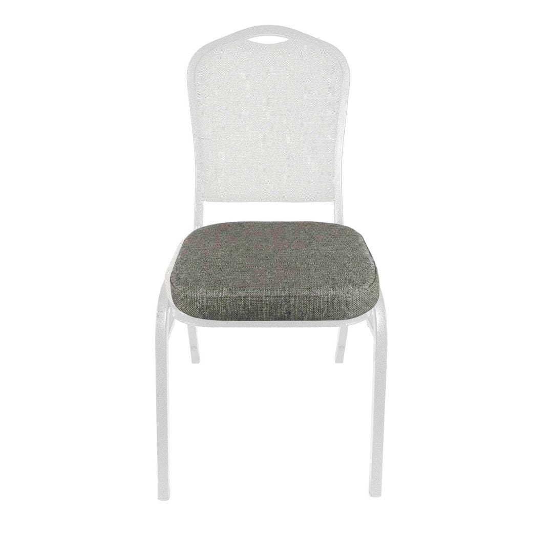 Chivari Charcoal Gray Fabric 2.5" Cushion for Crown, Dome and Square Banquet Chairs CUSH-BNQ-CGRF-ZF