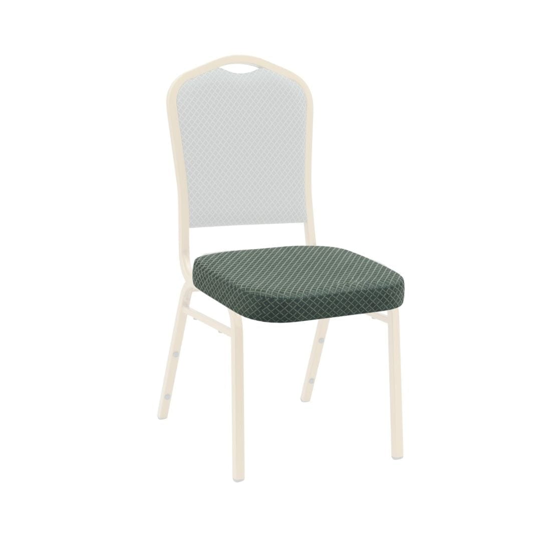 Chivari Green Fabric Pattern 2.5" Cushion for Crown, Dome and Square Banquet Chairs CUSH-BNQ-GPF-ZF