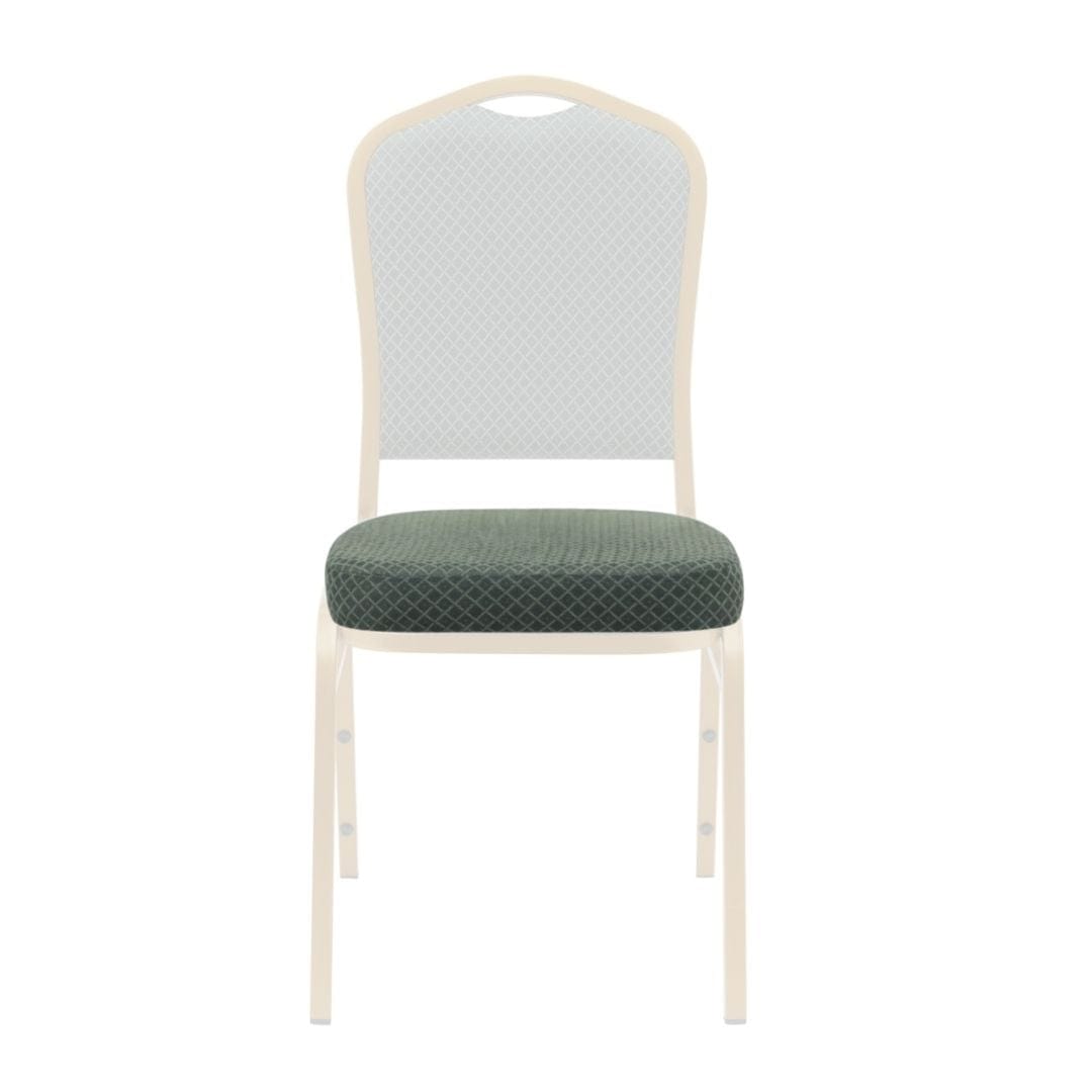 Chivari Green Fabric Pattern 2.5" Cushion for Crown, Dome and Square Banquet Chairs CUSH-BNQ-GPF-ZF