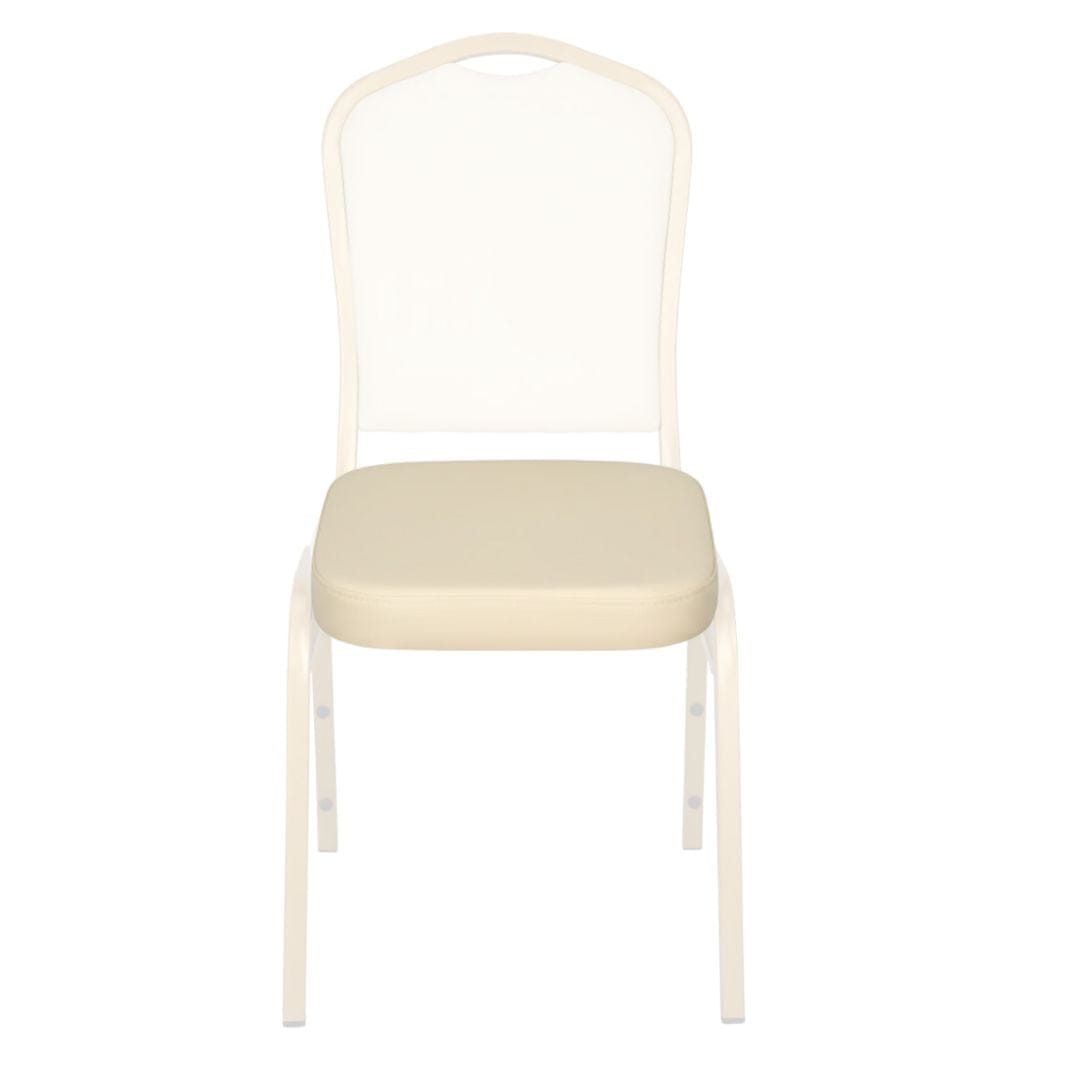 Chivari Ivory Vinyl Replacement 2.5" Cushion for Crown, Dome and Square Banquet Chairs CUSH-BNQ-IV-ZF