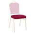 Chivari Red Fabric with Gold Dots 2.5" Cushion for Crown, Dome and Square Banquet Chairs CUSH-BNQ-RFGD-ZF