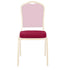 Chivari Red Fabric with Gold Dots 2.5" Cushion for Crown, Dome and Square Banquet Chairs CUSH-BNQ-RFGD-ZF