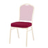 Chivari Red Fabric with Gold Dots 2.5" Cushion for Crown, Dome and Square Banquet Chairs CUSH-BNQ-RFGD-ZF