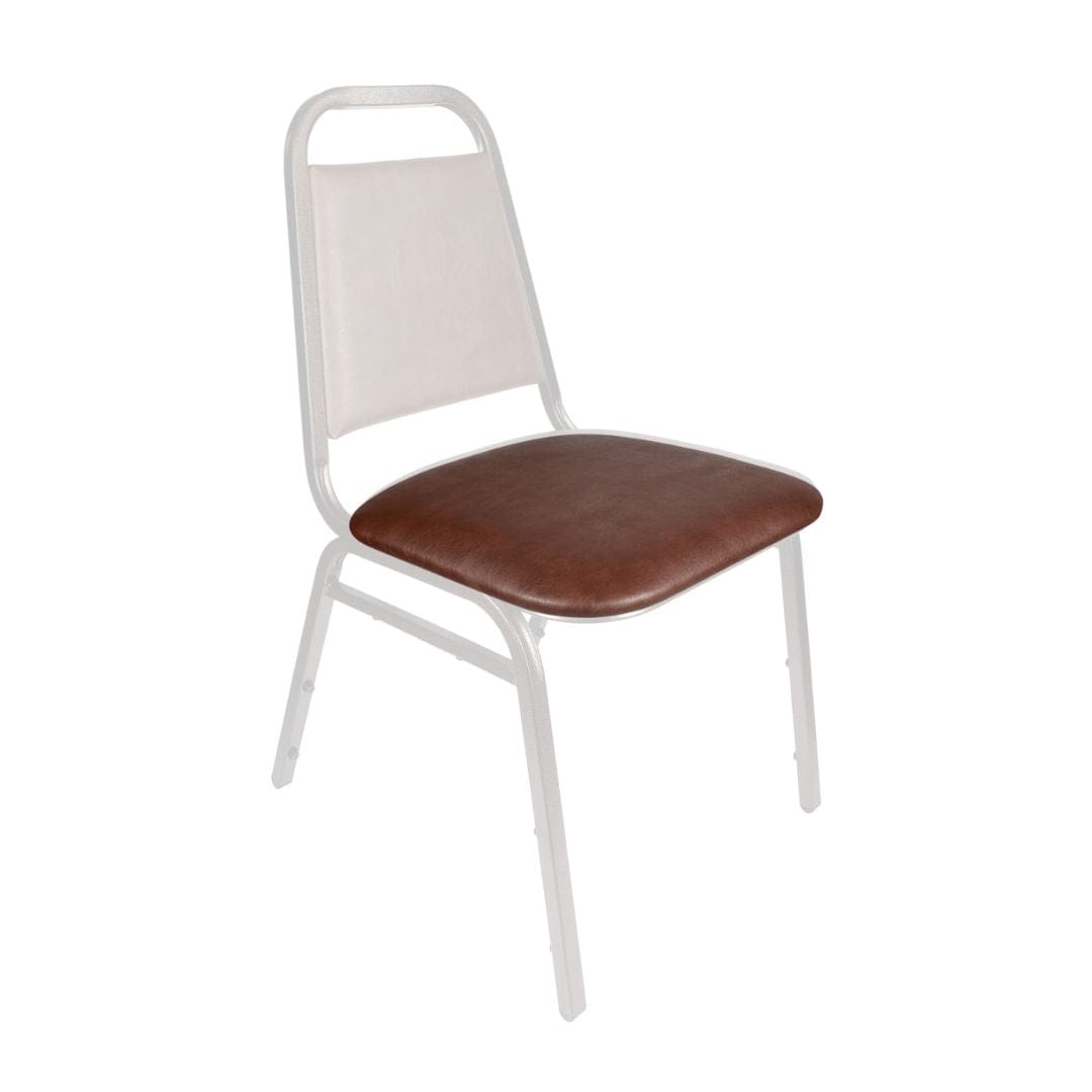 Chivari Brown Vinyl Replacement 1.5" Cushion for Trapezoid Banquet Chair CUSH-BNQ-TRP-BRV