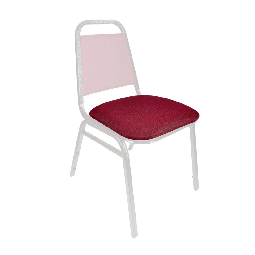 Chivari Burgundy Fabric Replacement 1.5" Cushion for Trapezoid Banquet Chair CUSH-BNQ-TRP-BUF-ZF