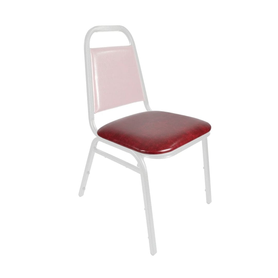 Chivari Burgundy Vinyl  Replacement 1.5" Cushion for Trapezoid Banquet Chair CUSH-BNQ-TRP-BUV
