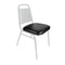 Chivari Black Vinyl Replacement 1.5" Cushion for Trapezoid Banquet Chair CUSH-BNQ-TRP-BV