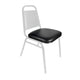 Chivari Black Vinyl Replacement 1.5" Cushion for Trapezoid Banquet Chair CUSH-BNQ-TRP-BV