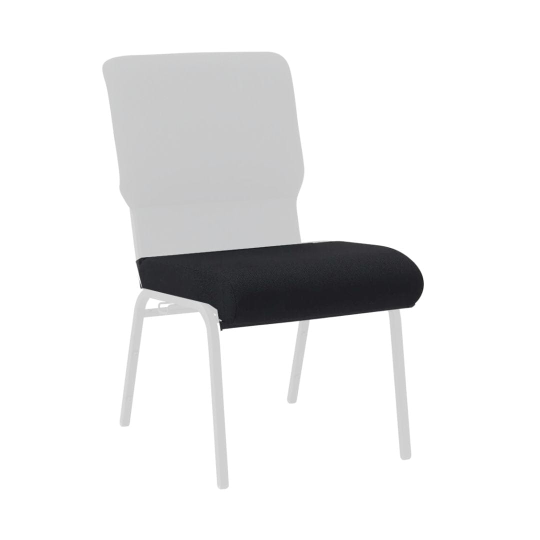 Chivari Black 18.5" Fabric Church Chair Seat Cushion Replacement CUSH-CH18STB-ZF