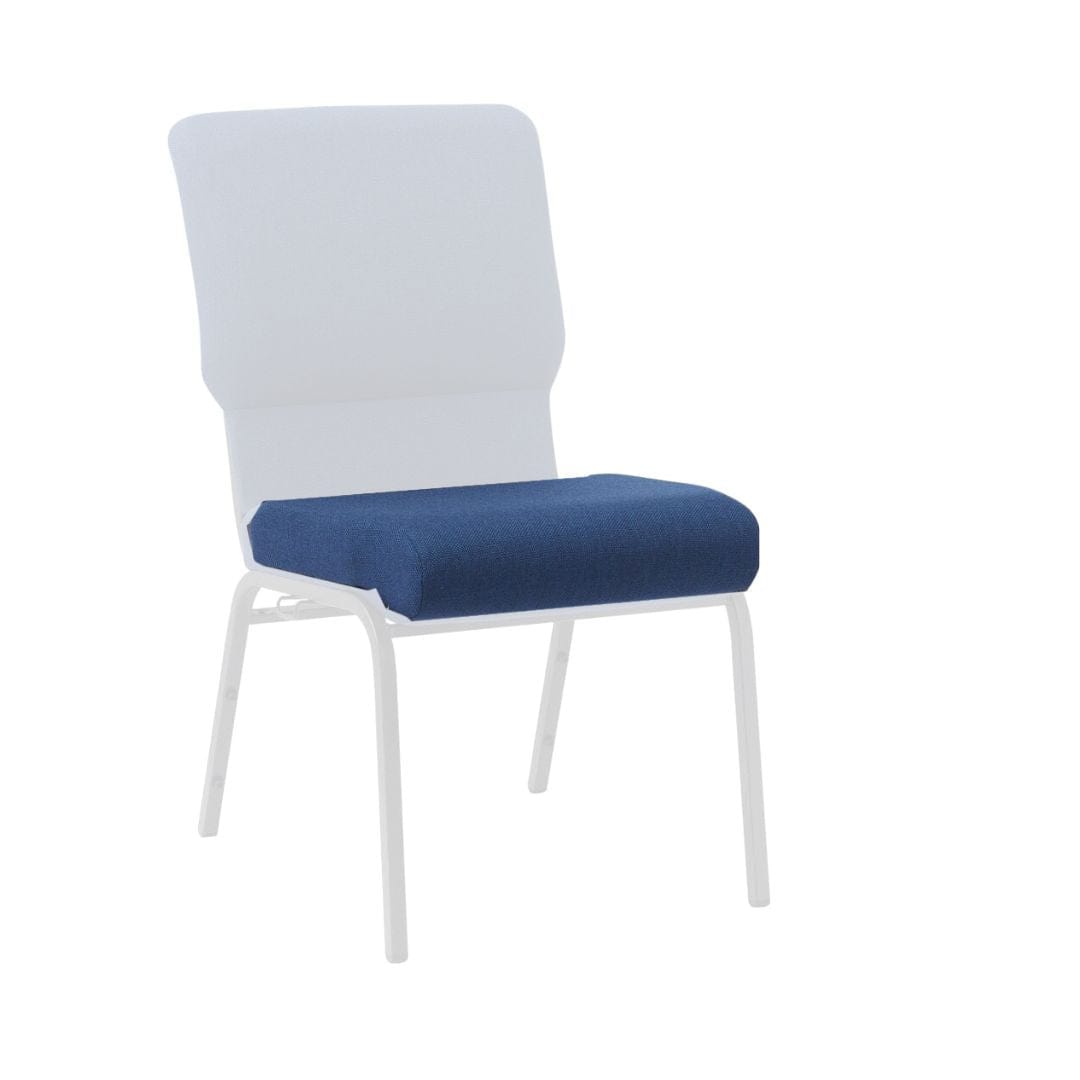 Chivari Indigo 18.5" Fabric Church Chair Seat Cushion Replacement CUSH-CH18STIM-ZF