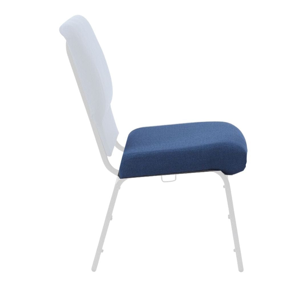 Chivari Indigo 18.5" Fabric Church Chair Seat Cushion Replacement CUSH-CH18STIM-ZF