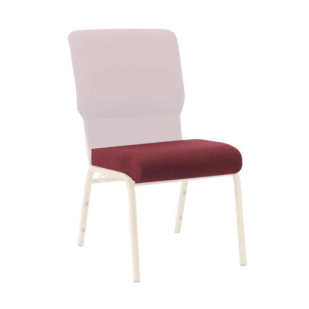 Chivari Maroon 18.5" Fabric Church Chair Seat Cushion Replacement CUSH-CH18STM-ZF
