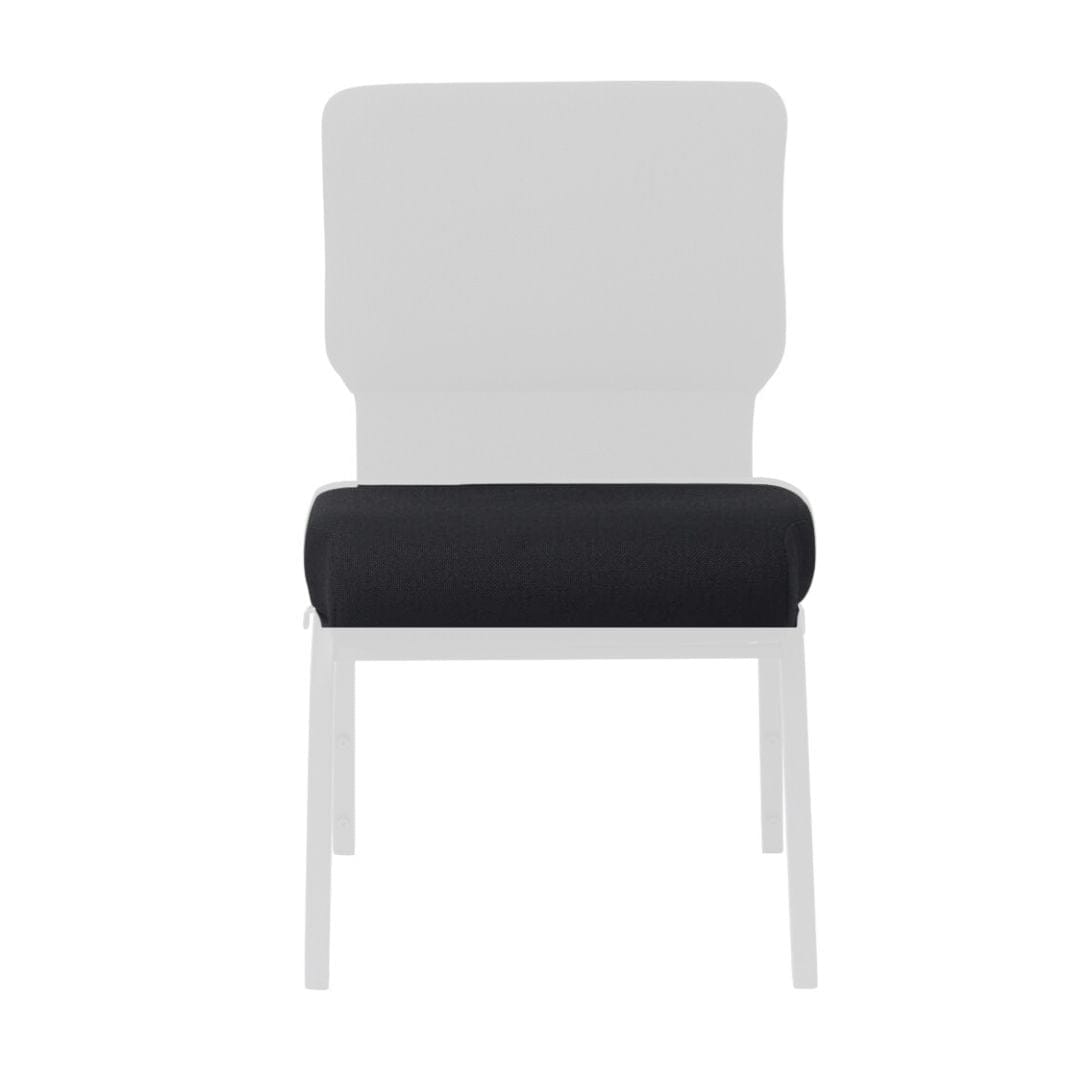 Chivari Black Fabric 20.5" Church Chair Replacement Seat Cushion CUSH-CH20STB-ZF