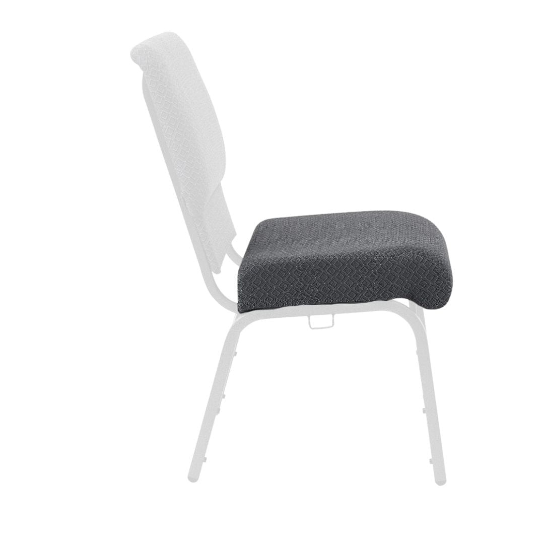Chivari Dark Gray Fabric 20.5" Church Chair Replacement Seat Cushion CUSH-CH20STDGR-ZF