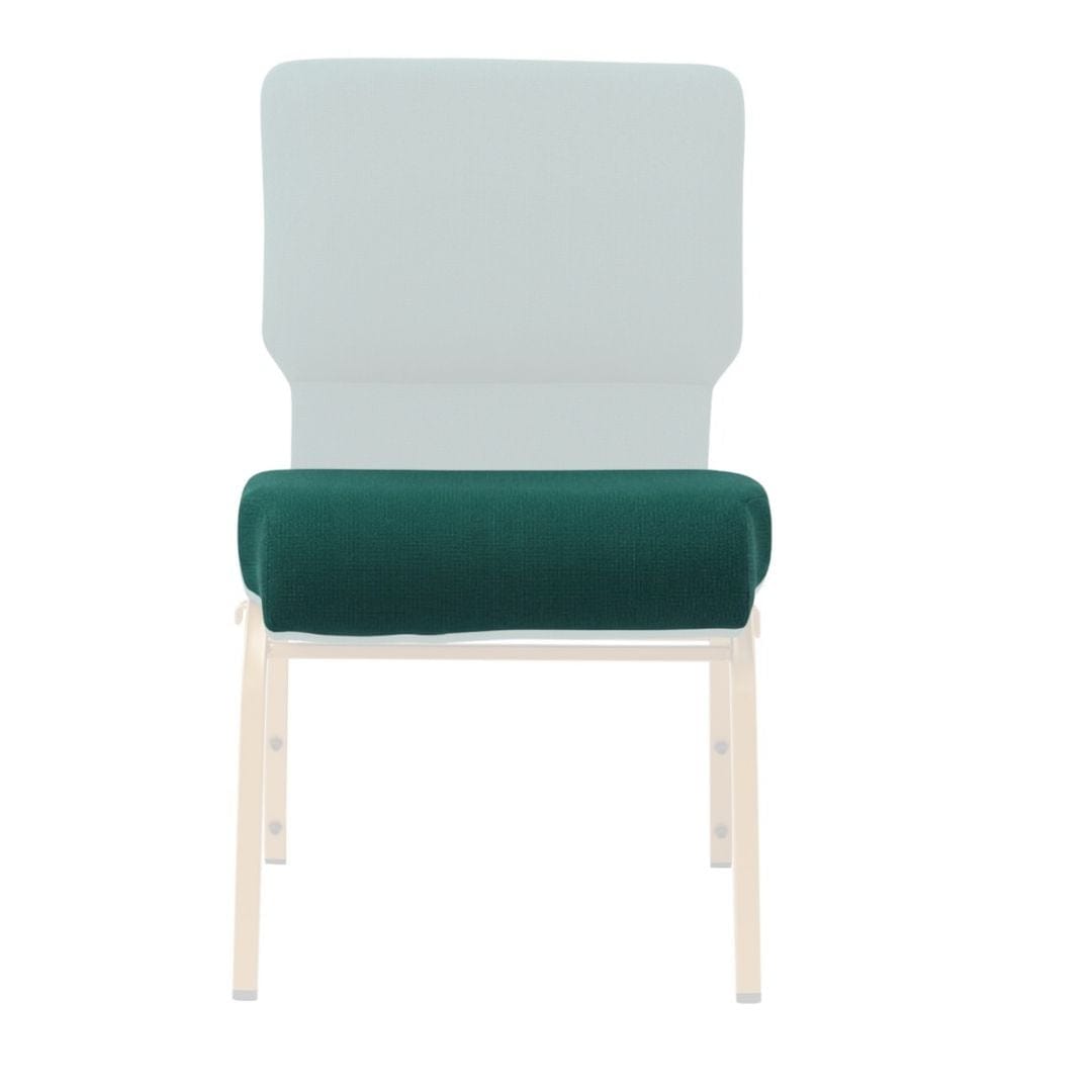 Chivari Green Fabric 20.5" Church Chair Replacement Seat Cushion CUSH-CH20STGN-ZF