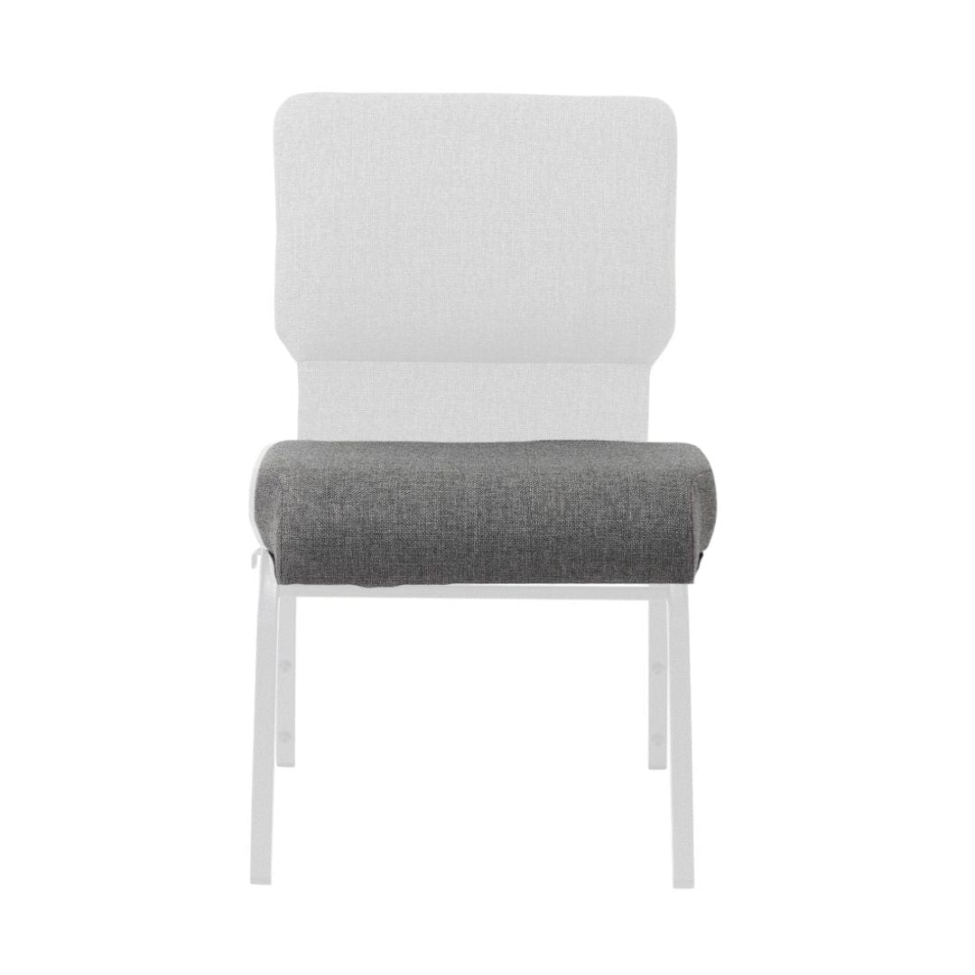 Chivari Gray Fabric 20.5" Church Chair Replacement Seat Cushion CUSH-CH20STGR-ZF