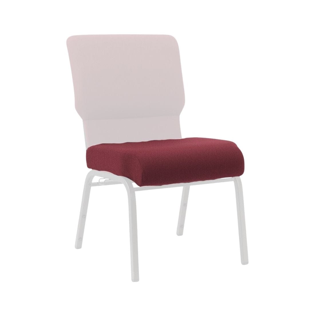Chivari Maroon Fabric 20.5" Church Chair Replacement Seat Cushion CUSH-CH20STM-ZF