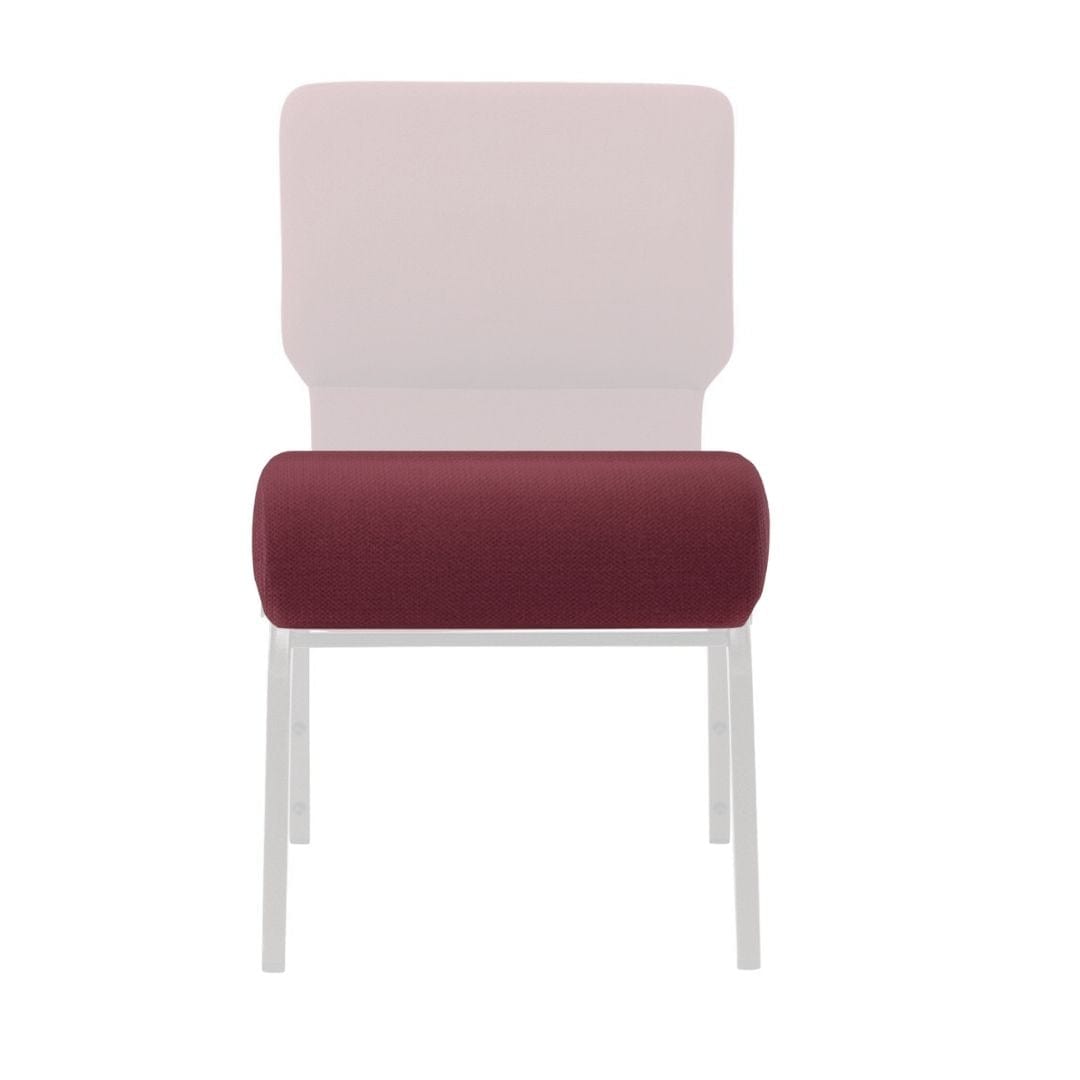 Chivari Maroon Fabric 20.5" Church Chair Replacement Seat Cushion CUSH-CH20STM-ZF