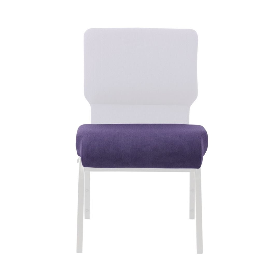 Chivari Purple Fabric 20.5" Church Chair Replacement Seat Cushion CUSH-CH20STPU-ZF