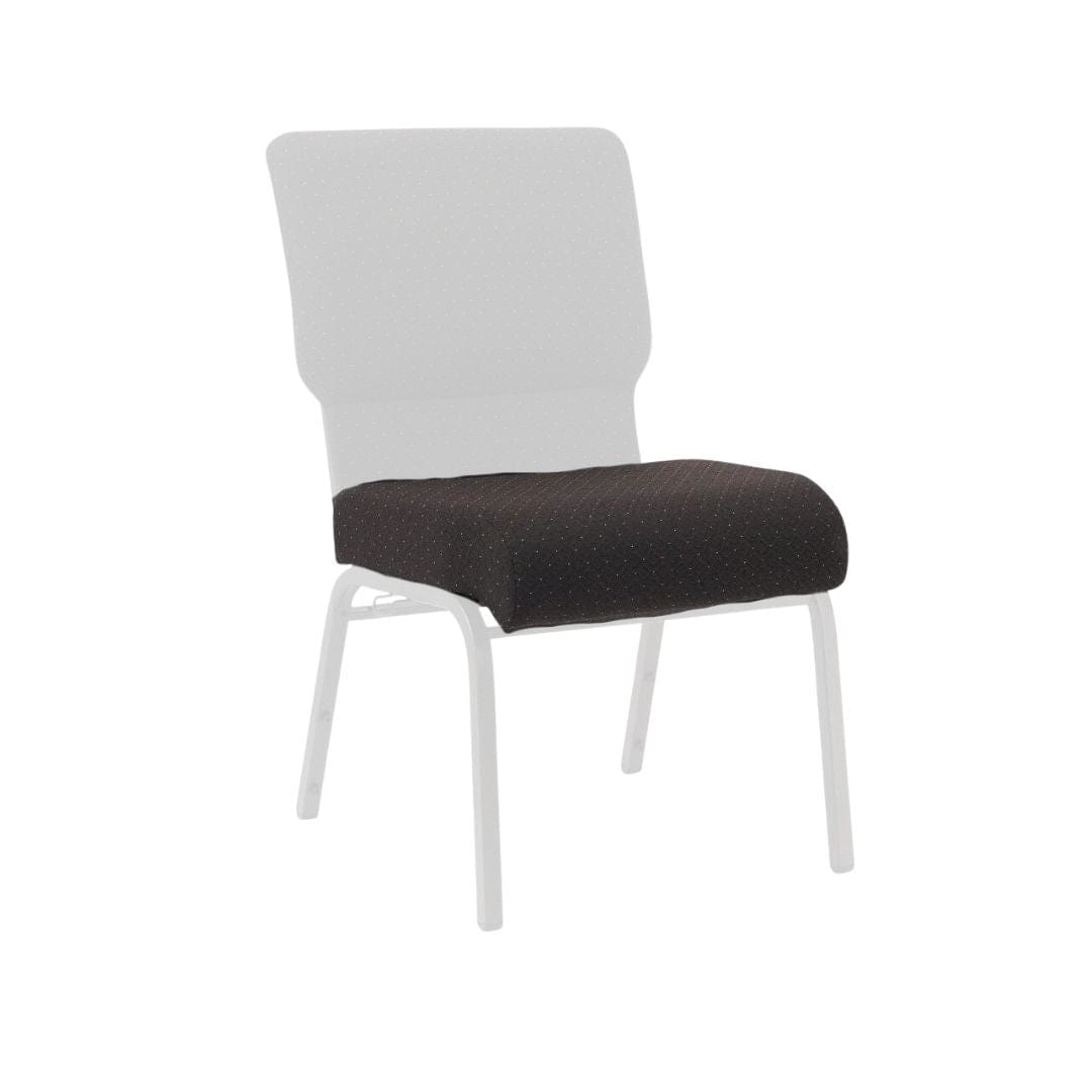 Chivari Walnut with White Dots Fabric 20.5" Church Chair Replacement Seat Cushion CUSH-CH20STWD-ZF