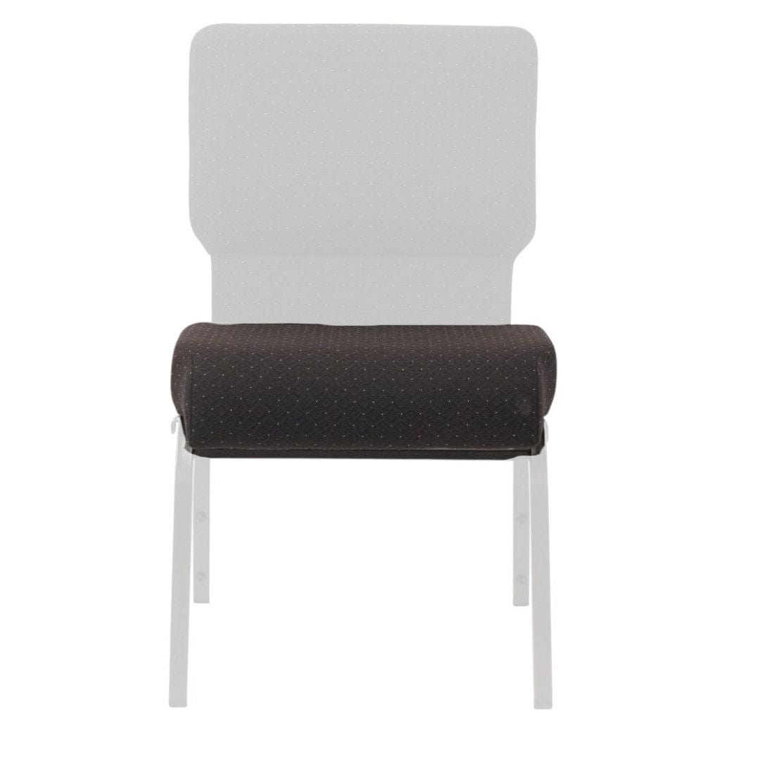 Chivari Walnut with White Dots Fabric 20.5" Church Chair Replacement Seat Cushion CUSH-CH20STWD-ZF