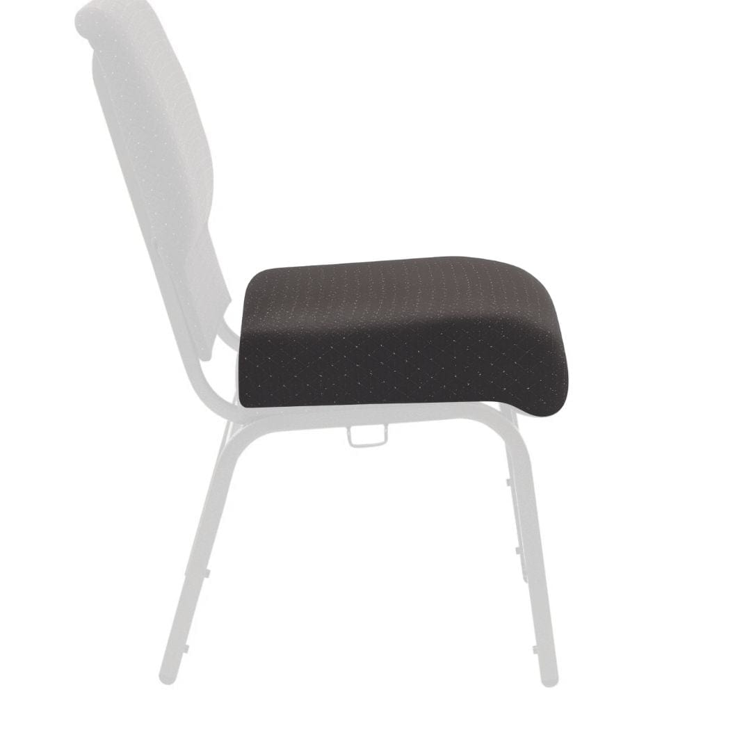 Chivari Walnut with White Dots Fabric 20.5" Church Chair Replacement Seat Cushion CUSH-CH20STWD-ZF