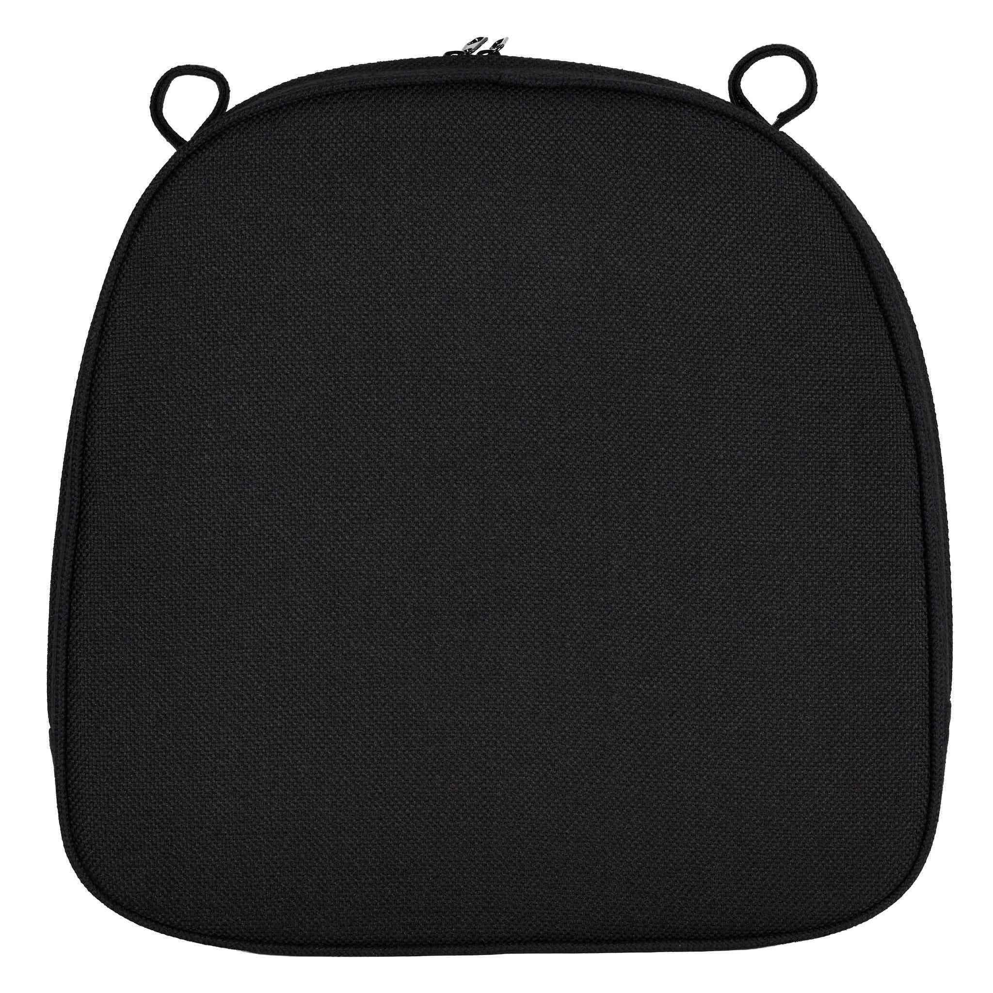 Chivari Black with Black Piping 2.5" Thick Chair Cushion - World's Best Cushions CUSHBST-BB-AX-T