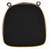 Chivari Black with Gold Piping 2.5" Thick Chair Cushion - World's Best Cushions CUSHBST-BG-AX-T