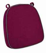 Burgundy with Dark Gray Piping 2.5" Thick Chair Cushion - World's Best Cushions