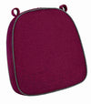 Chivari Burgundy with Dark Gray Piping 2.5" Thick Chair Cushion - World's Best Cushions CUSHBST-BGDGR-AX-T