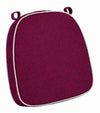 Chivari Burgundy with Gray Piping 2.5" Thick Chair Cushion - World's Best Cushions CUSHBST-BGGR-AX-T