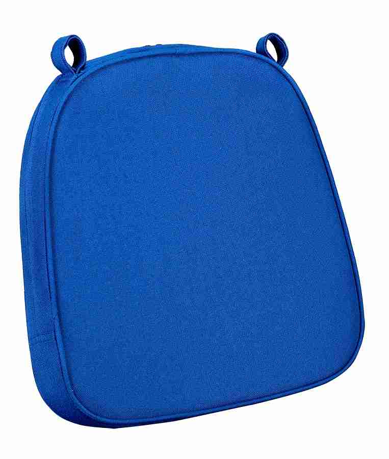 Chivari Royal Blue with Royal Blue Piping 2.5" Thick Chair Cushion - World's Best Cushions CUSHBST-BLBL-AX-T