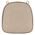 Chivari Beige with Light Brown Piping 2.5" Thick Chair Cushion - World's Best Cushions CUSHBST-BRTP-AX-T