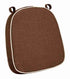 Chivari Dark Brown with Beige Piping 2.5" Thick Chair Cushion - World's Best Cushions CUSHBST-CBR-AX-T