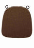 Chivari Dark Brown with Beige Piping 2.5" Thick Chair Cushion - World's Best Cushions CUSHBST-CBR-AX-T