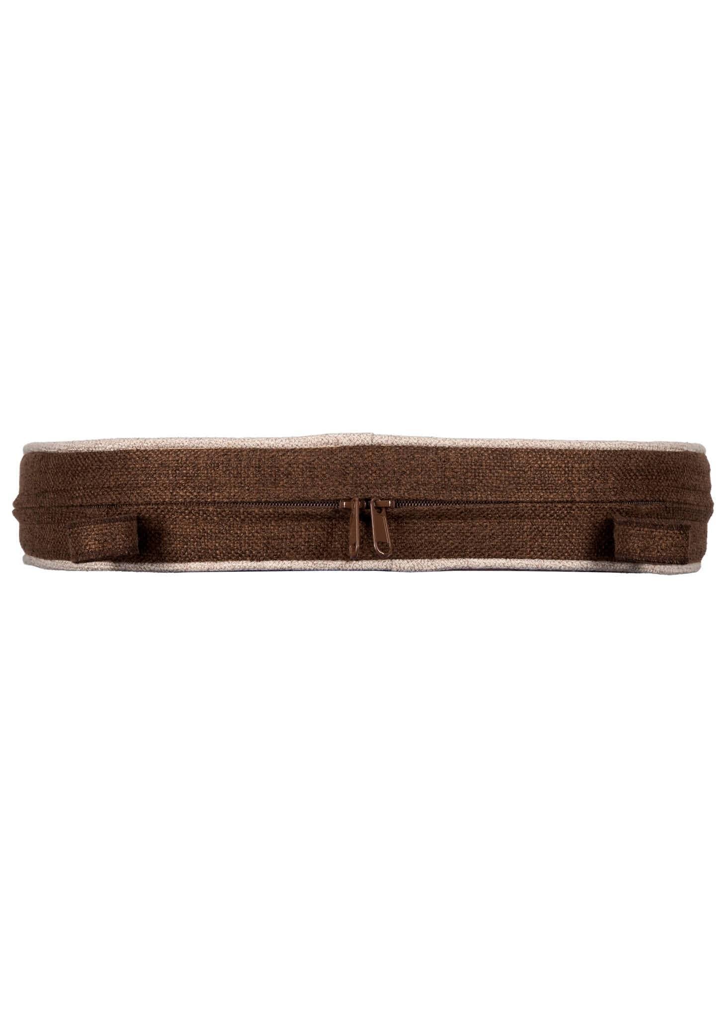 Chivari Dark Brown with Beige Piping 2.5
