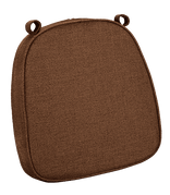 Dark Brown with Dark Brown Piping 2.5" Thick Chair Cushion - World's Best Cushions